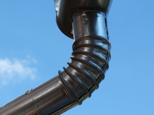 Metal Downspout Installation in Portage